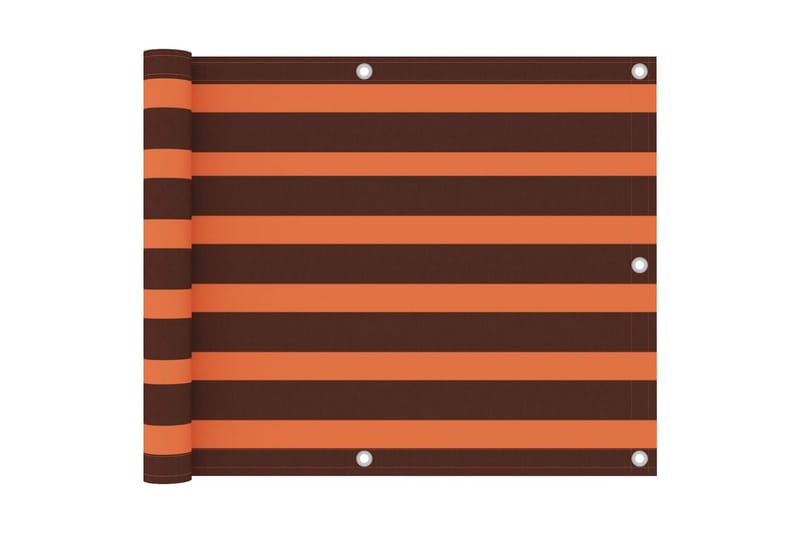 Parvekkeen suoja oranssi ja ruskea 75x600 cm Oxford kangas - Monivärinen - Puutarhakalusteet - Parveke - Turvallisuus & parvekkeen tuulisuoja - Parvekesuoja