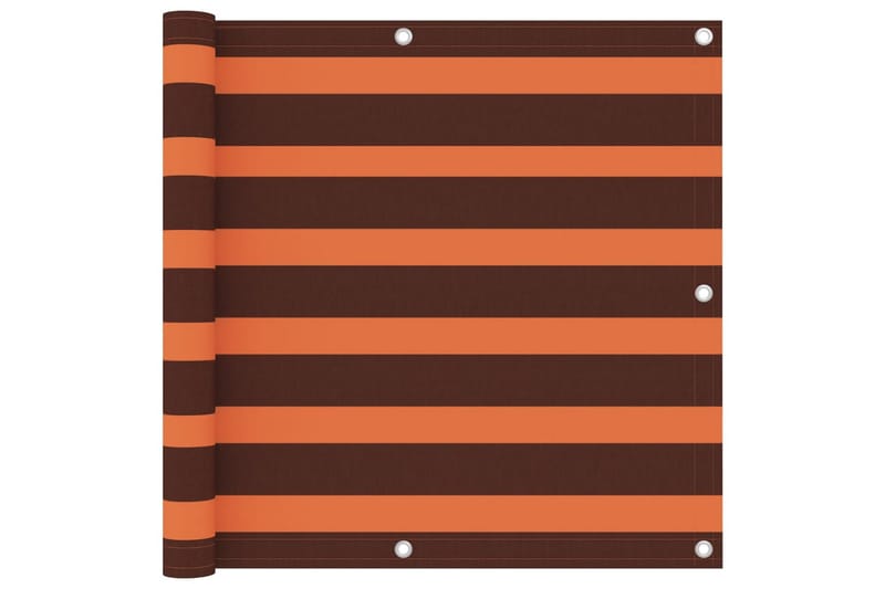 Parvekkeen suoja oranssi ja ruskea 90x600 cm Oxford kangas - Monivärinen - Puutarhakalusteet - Parveke - Turvallisuus & parvekkeen tuulisuoja - Parvekesuoja