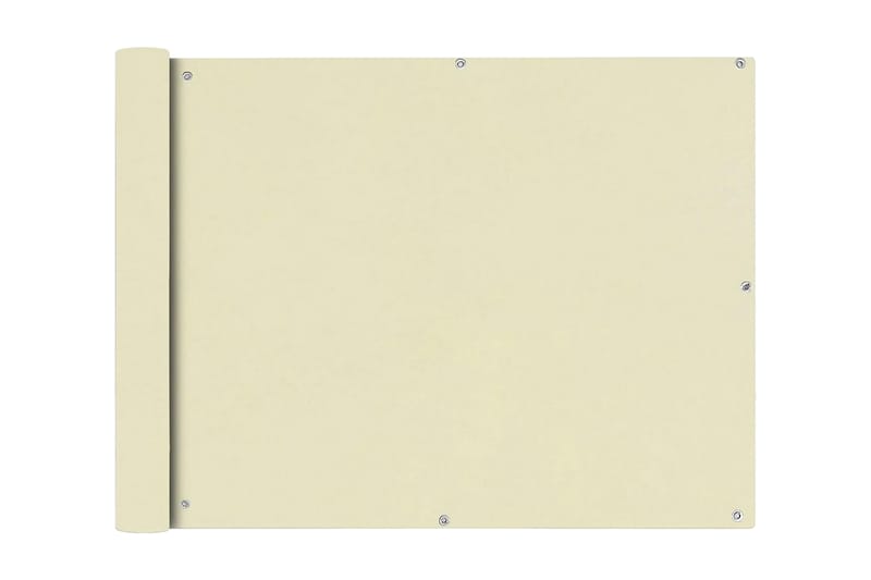 Parvekkeen Suoja Oxford Kangas 90x600 cm Kerma - Valkoinen - Puutarhakalusteet - Parveke - Turvallisuus & parvekkeen tuulisuoja - Parvekesuoja