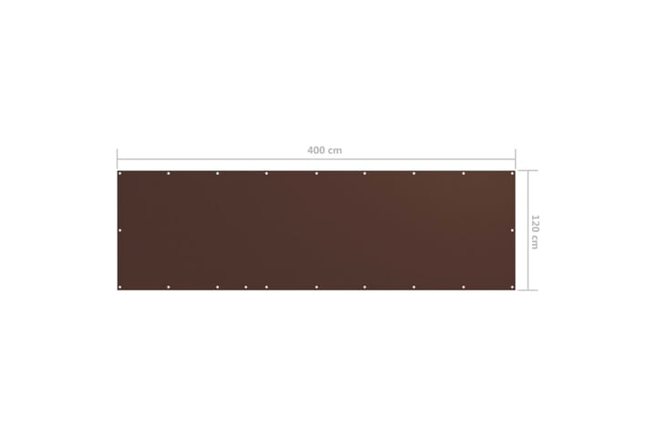 Parvekkeen suoja ruskea 120x400 cm Oxford kangas - Ruskea - Parvekesuoja
