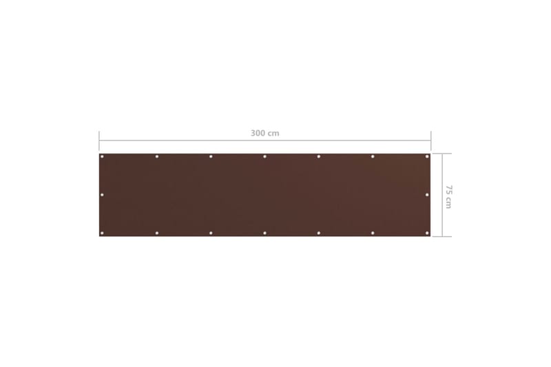 Parvekkeen suoja ruskea 75x300 cm Oxford kangas - Ruskea - Puutarhakalusteet - Parveke - Turvallisuus & parvekkeen tuulisuoja - Parvekesuoja