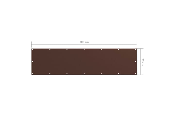 Parvekkeen suoja ruskea 75x300 cm Oxford kangas - Ruskea - Parvekesuoja