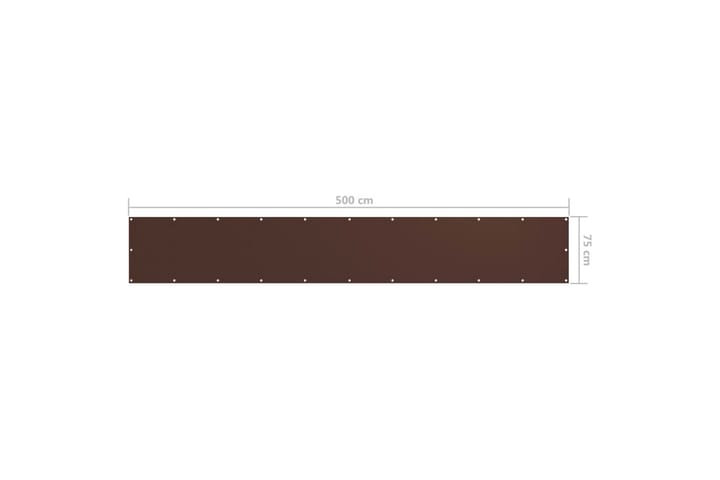 Parvekkeen suoja ruskea 75x500 cm Oxford-kangas - Ruskea - Parvekesuoja