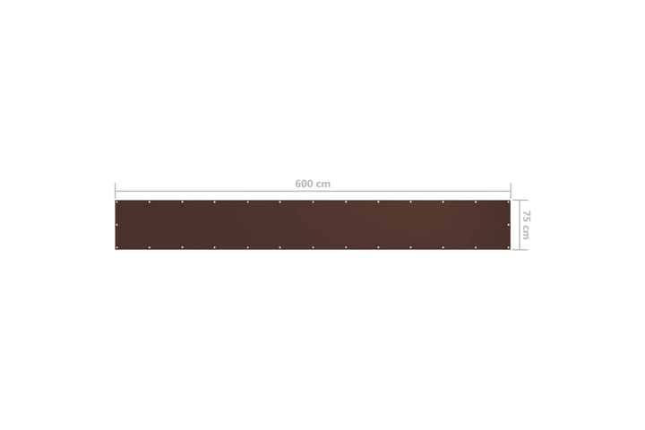 Parvekkeen suoja ruskea 75x600 cm Oxford kangas - Ruskea - Parvekesuoja