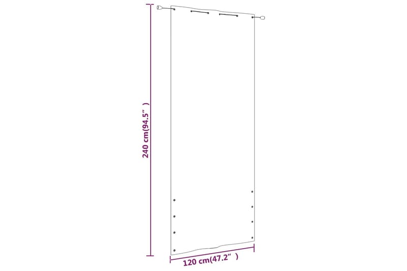 Parvekkeen suoja sininen 120x240 cm Oxford kangas - Sininen - Puutarhakalusteet - Parveke - Turvallisuus & parvekkeen tuulisuoja - Parvekesuoja