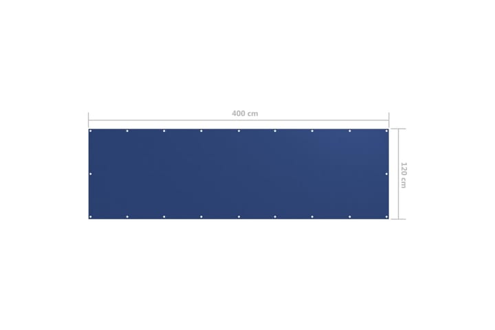 Parvekkeen suoja sininen120x400 cm Oxford kangas - Sininen - Parvekesuoja