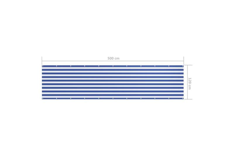 Parvekkeen suoja sinivalkoinen 120x500 cm Oxford kangas - Monivärinen - Puutarhakalusteet - Parveke - Turvallisuus & parvekkeen tuulisuoja - Parvekesuoja