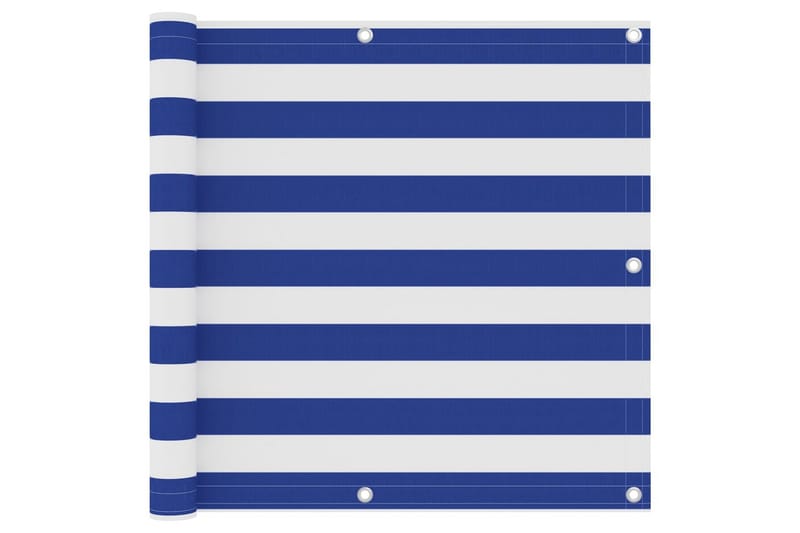 Parvekkeen suoja sinivalkoinen 90x500 cm Oxford kangas - Monivärinen - Puutarhakalusteet - Parveke - Turvallisuus & parvekkeen tuulisuoja - Parvekesuoja
