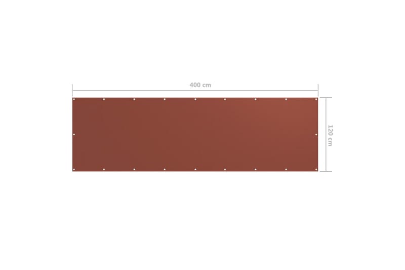 Parvekkeen suoja terrakotta 120x400 cm Oxford kangas - Puutarhakalusteet - Parveke - Turvallisuus & parvekkeen tuulisuoja - Parvekesuoja
