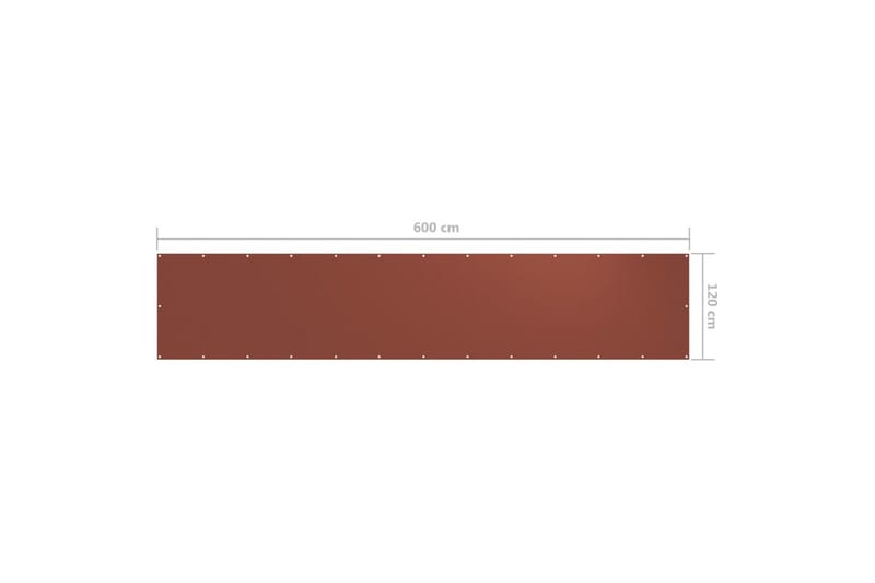 Parvekkeen suoja terrakotta 120x600 cm Oxford kangas - Puutarhakalusteet - Parveke - Turvallisuus & parvekkeen tuulisuoja - Parvekesuoja