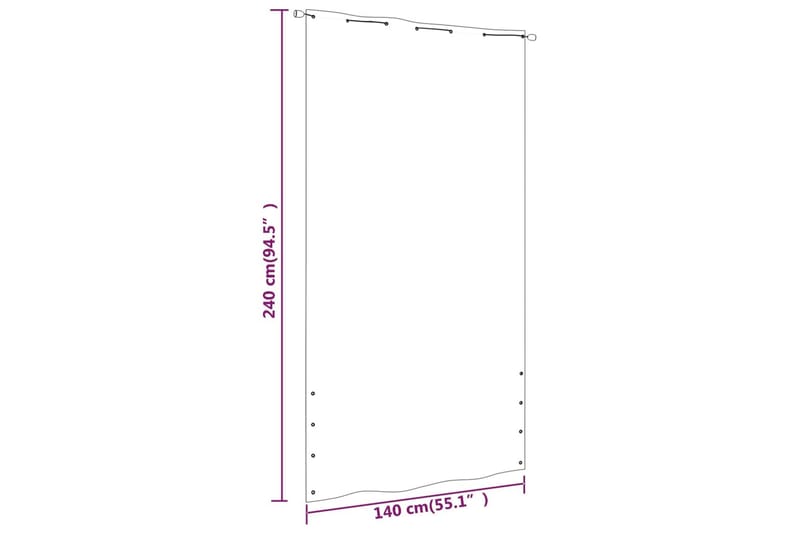 Parvekkeen suoja terrakotta 140x240 cm Oxford kangas - Ruskea - Puutarhakalusteet - Parveke - Turvallisuus & parvekkeen tuulisuoja - Parvekesuoja