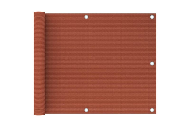 Parvekkeen suoja terrakotta 75x600 cm HDPE - Puutarhakalusteet - Parveke - Turvallisuus & parvekkeen tuulisuoja - Parvekesuoja