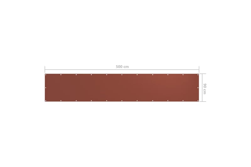 Parvekkeen suoja terrakotta 90x500 cm Oxford kangas - Puutarhakalusteet - Parveke - Turvallisuus & parvekkeen tuulisuoja - Parvekesuoja