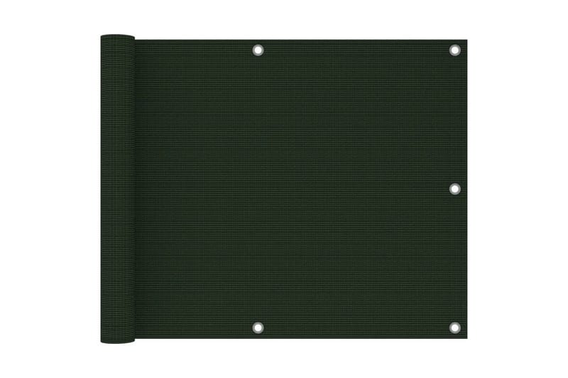 Parvekkeen suoja tummanvihreä 75x500 cm HDPE - Puutarhakalusteet - Parveke - Turvallisuus & parvekkeen tuulisuoja - Parvekesuoja