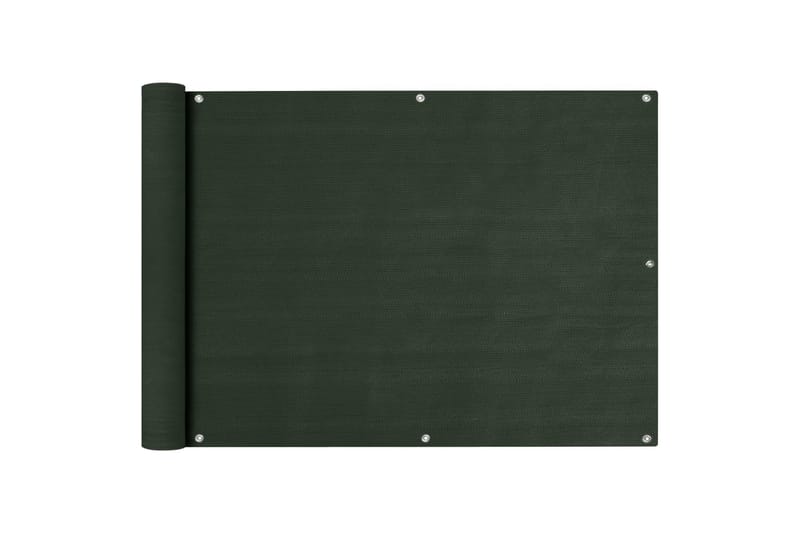 Parvekkeen suoja tummanvihreä 75x600 cm HDPE - Vihreä - Puutarhakalusteet - Parveke - Turvallisuus & parvekkeen tuulisuoja - Parvekesuoja