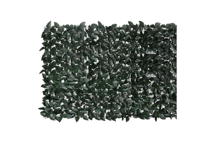 Parvekkeen suoja tummanvihreillä lehdillä 300x100 cm - Parvekesuoja