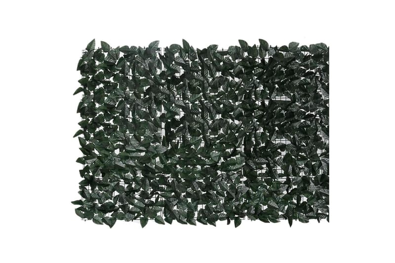 Parvekkeen suoja tummanvihreillä lehdillä 400x100 cm - Puutarhakalusteet - Parveke - Turvallisuus & parvekkeen tuulisuoja - Parvekesuoja