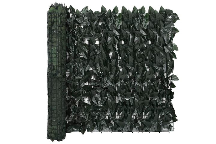 Parvekkeen suoja tummanvihreillä lehdillä 400x75 cm - Parvekesuoja