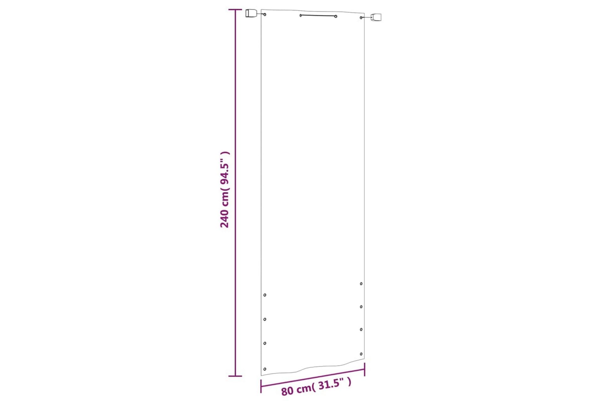 Parvekkeen suoja vaaleanvihreä 80x240 cm Oxford kangas - Vihreä - Puutarhakalusteet - Parveke - Turvallisuus & parvekkeen tuulisuoja - Parvekesuoja