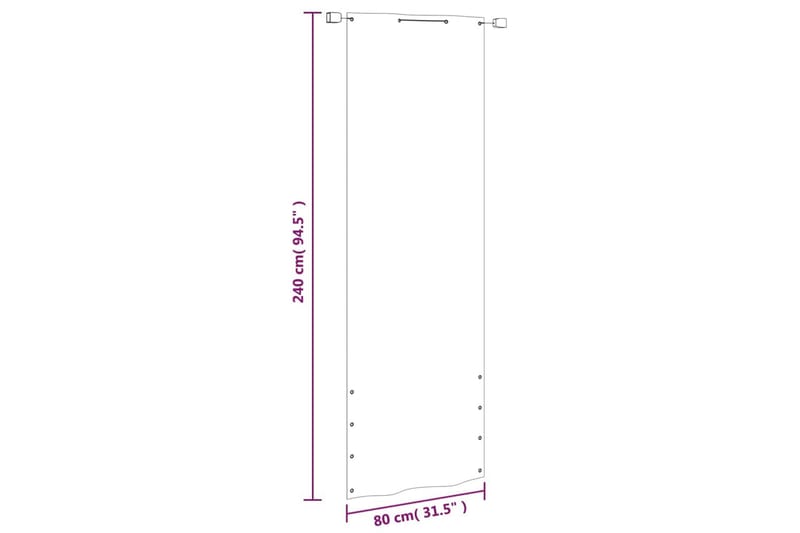 Parvekkeen suoja vaaleanvihreä 80x240 cm Oxford kangas - Vihreä - Puutarhakalusteet - Parveke - Turvallisuus & parvekkeen tuulisuoja - Parvekesuoja