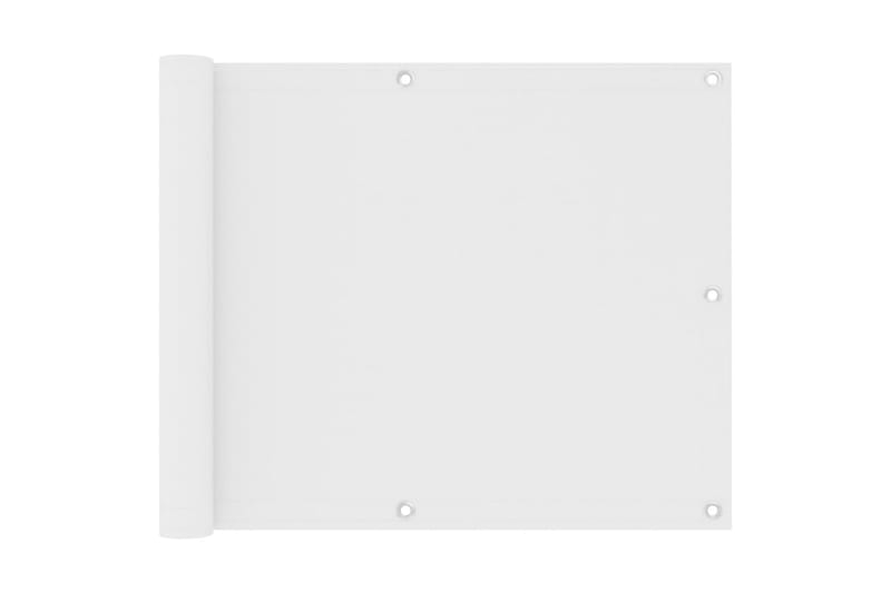 Parvekkeen suoja valkoinen 75x400 cm Oxford kangas - Valkoinen - Puutarhakalusteet - Parveke - Turvallisuus & parvekkeen tuulisuoja - Parvekesuoja