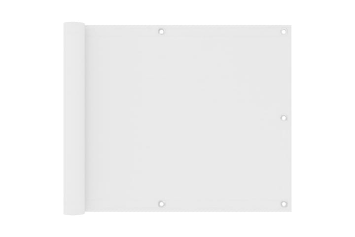 Parvekkeen suoja valkoinen 75x600 cm Oxford kangas - Valkoinen - Parvekesuoja