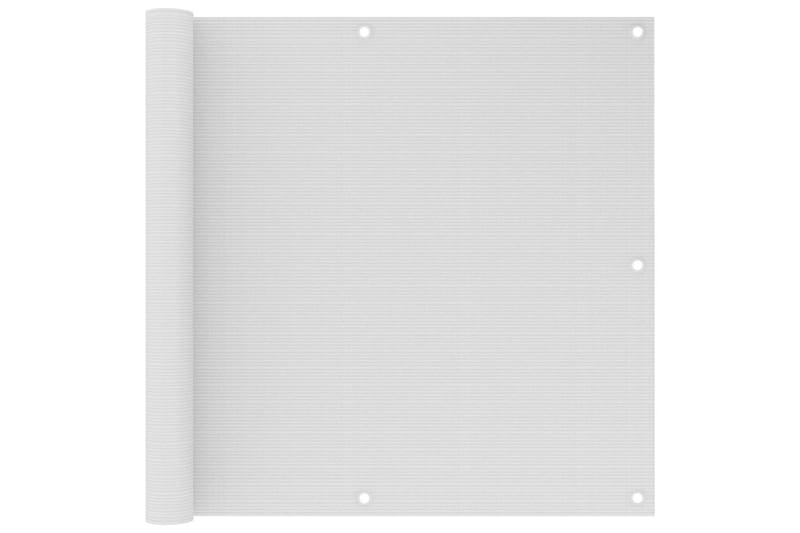 Parvekkeen suoja valkoinen 90x500 cm HDPE - Puutarhakalusteet - Parveke - Turvallisuus & parvekkeen tuulisuoja - Parvekesuoja