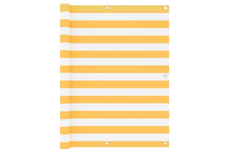 Parvekkeen suoja valkoinen ja keltainen 120x500cm Oxford - Monivärinen - Puutarhakalusteet - Parveke - Turvallisuus & parvekkeen tuulisuoja - Parvekesuoja