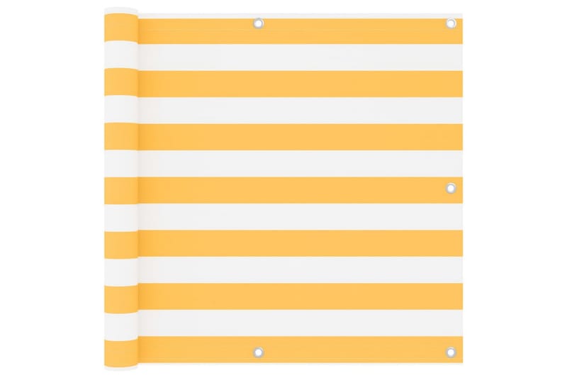 Parvekkeen suoja valkoinen ja keltainen 90x400 cm Oxford - Monivärinen - Puutarhakalusteet - Parveke - Turvallisuus & parvekkeen tuulisuoja - Parvekesuoja
