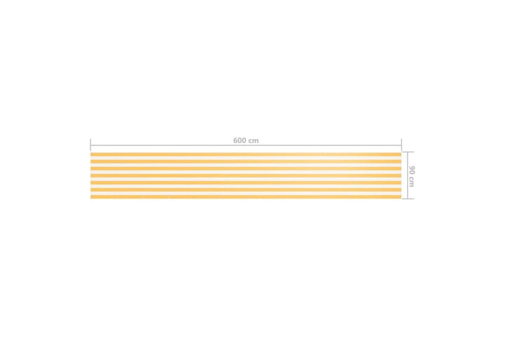 Parvekkeen suoja valkoinen ja keltainen 90x600 cm Oxford - Monivärinen - Parvekesuoja