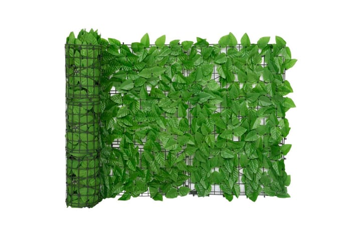 Parvekkeen suoja vihreillä lehdillä 300x75 cm - Parvekesuoja