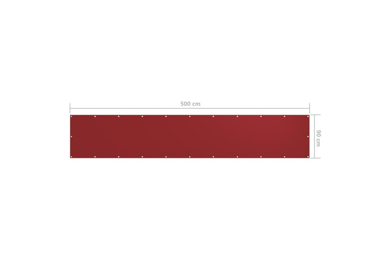 Parvekkeen suoja punainen 90x500 cm Oxford-kangas - Punainen - Puutarhakalusteet - Parveke - Turvallisuus & parvekkeen tuulisuoja - Parvekesuoja