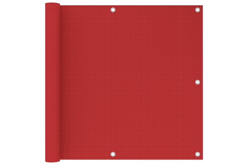 Parvekkeen suoja punainen 90x500 cm HDPE - Punainen - Puutarhakalusteet - Parveke - Turvallisuus & parvekkeen tuulisuoja - Parvekesuoja