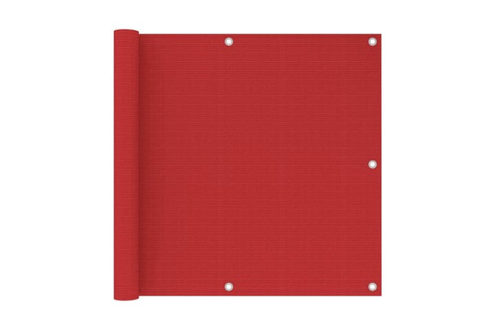 Parvekkeen suoja punainen 90x300 cm HDPE - Punainen - Parvekesuoja