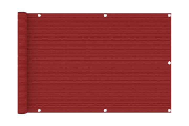 Parvekkeen suoja punainen 90x400 cm HDPE - Punainen - Parvekesuoja