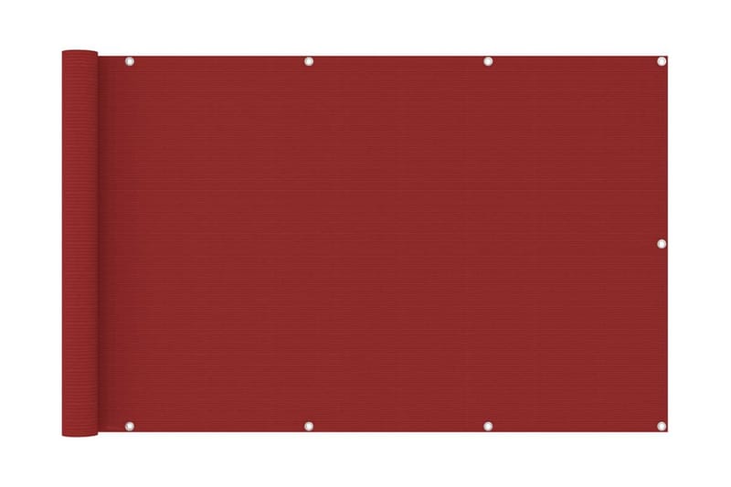 Parvekkeen suoja punainen 120x600 cm HDPE - Punainen - Puutarhakalusteet - Parveke - Turvallisuus & parvekkeen tuulisuoja - Parvekesuoja