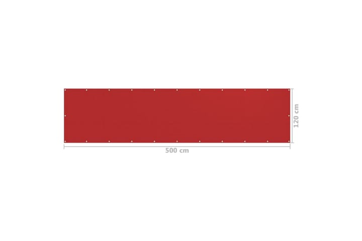 Parvekkeen suoja punainen 120x500 cm HDPE - Parvekesuoja
