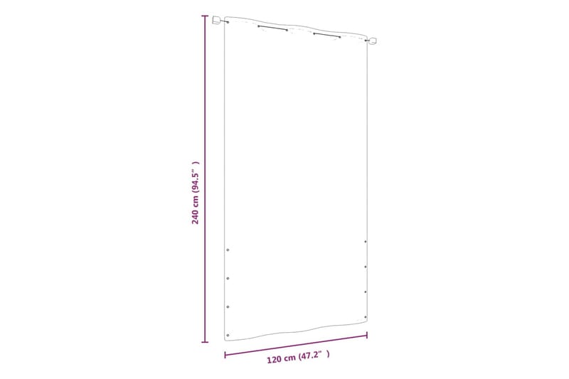 Parvekkeen suoja punainen 120x240 cm Oxford kangas - Punainen - Puutarhakalusteet - Parveke - Turvallisuus & parvekkeen tuulisuoja - Parvekesuoja