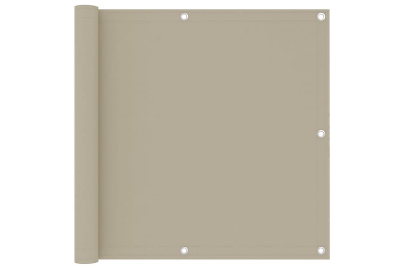 Parvekkeen suoja beige 90x500 cm Oxford kangas - Beige - Puutarhakalusteet - Parveke - Turvallisuus & parvekkeen tuulisuoja - Parvekesuoja