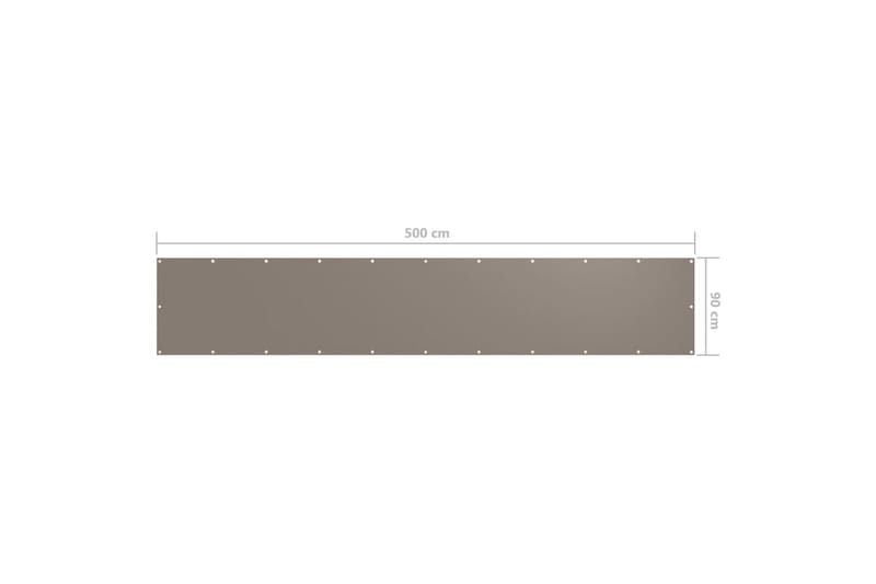 Parvekkeen suoja harmaanruskea 90x500 cm Oxford kangas - Taupe - Puutarhakalusteet - Parveke - Turvallisuus & parvekkeen tuulisuoja - Parvekesuoja