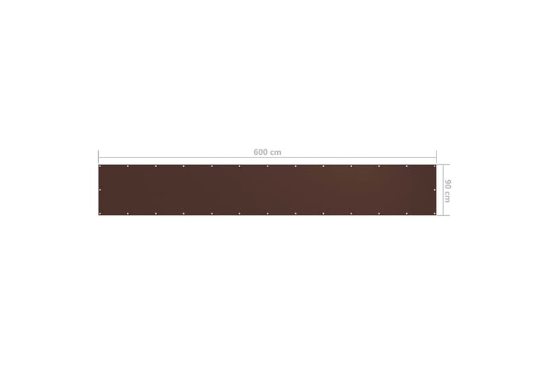 Parvekkeen suoja ruskea 90x600 cm Oxford kangas - Ruskea - Puutarhakalusteet - Parveke - Turvallisuus & parvekkeen tuulisuoja - Parvekesuoja