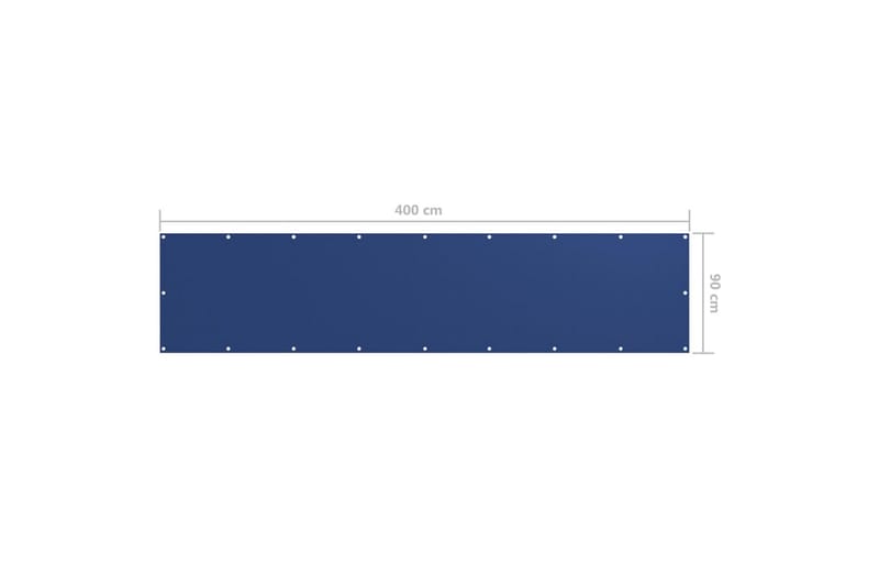Parvekkeen suoja sininen 90x400 cm Oxford kangas - Sininen - Puutarhakalusteet - Parveke - Turvallisuus & parvekkeen tuulisuoja - Parvekesuoja