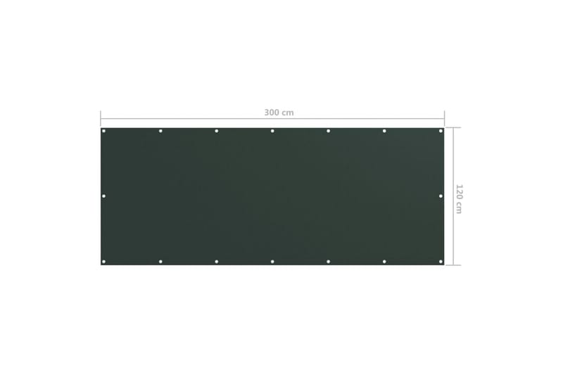 Parvekkeen suoja tummanvihreä 120x300 cm Oxford kangas - Vihreä - Puutarhakalusteet - Parveke - Turvallisuus & parvekkeen tuulisuoja - Parvekesuoja