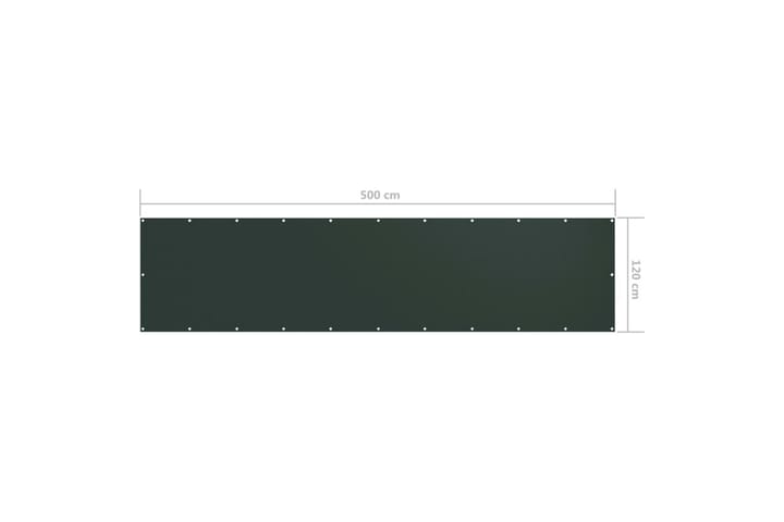 Parvekkeen suoja tummanvihreä 120x500 cm Oxford kangas - Vihreä - Parvekesuoja