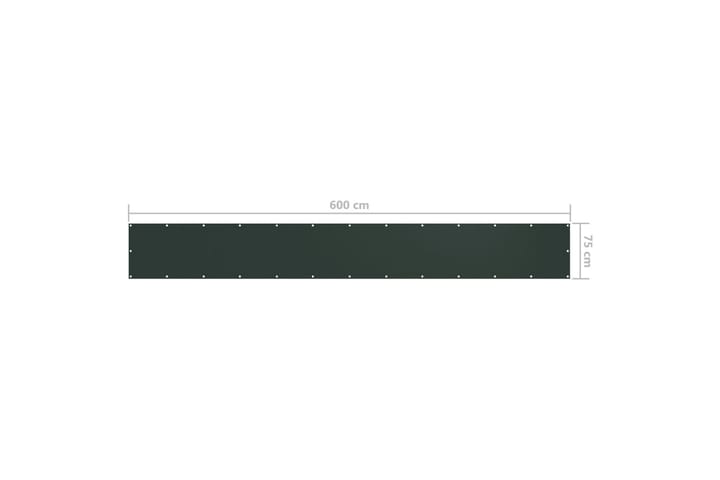Parvekkeen suoja tummanvihreä 75x600 cm Oxford kangas - Vihreä - Parvekesuoja