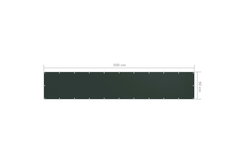 Parvekkeen suoja tummanvihreä 90x500 cm Oxford kangas - Vihreä - Puutarhakalusteet - Parveke - Turvallisuus & parvekkeen tuulisuoja - Parvekesuoja