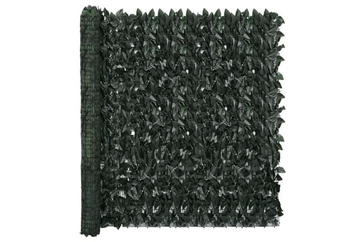 Parvekkeen suoja tummanvihreillä lehdillä 300x150 cm - Parvekesuoja