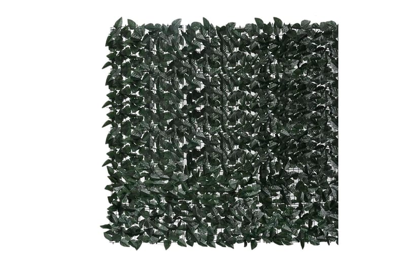 Parvekkeen suoja tummanvihreillä lehdillä 300x150 cm - Puutarhakalusteet - Parveke - Turvallisuus & parvekkeen tuulisuoja - Parvekesuoja