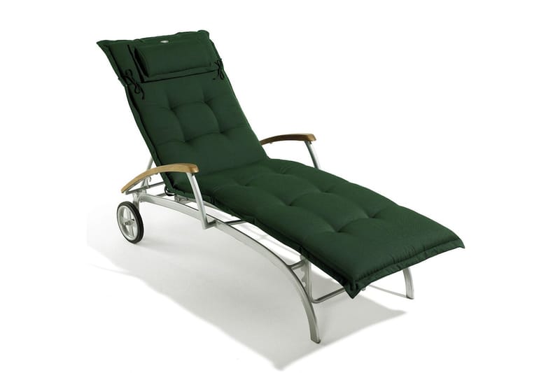 Aurinkotuolin pehmuste Fritab Canyon-aurinkotuolin pehmuste niskatyynyllä Grön - Puutarhakalusteet - Pehmusteet - Aurinkosängyn pehmusteet