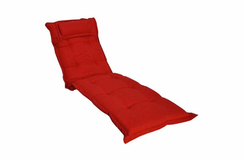 Aurinkotuolin pehmuste Fritab Canyon-aurinkotuolin pehmuste niskatyynyllä Röd - Puutarhakalusteet - Pehmusteet - Aurinkosängyn pehmusteet